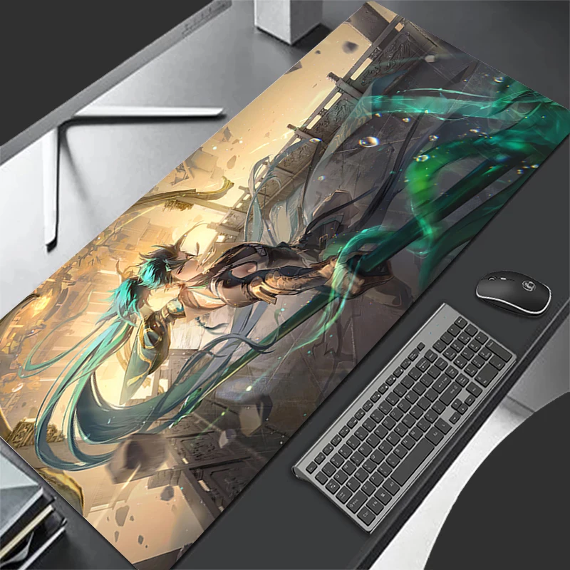 Wuthering Waves Jiyan Mouse Pad Laptop Chinese Gaming Anime Mousepad XXL New Cool Keyboard Rug PC 900x400 Gamer Cabinet Desk Mat