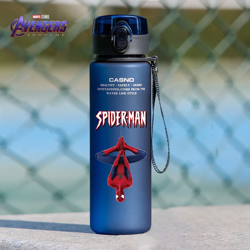 Disney Marvel Supereroe Avengers Tazza d\'acqua portatile per sport all\'aria aperta di grande capacità Endgame Iron Man Capitan America Steve Rogers