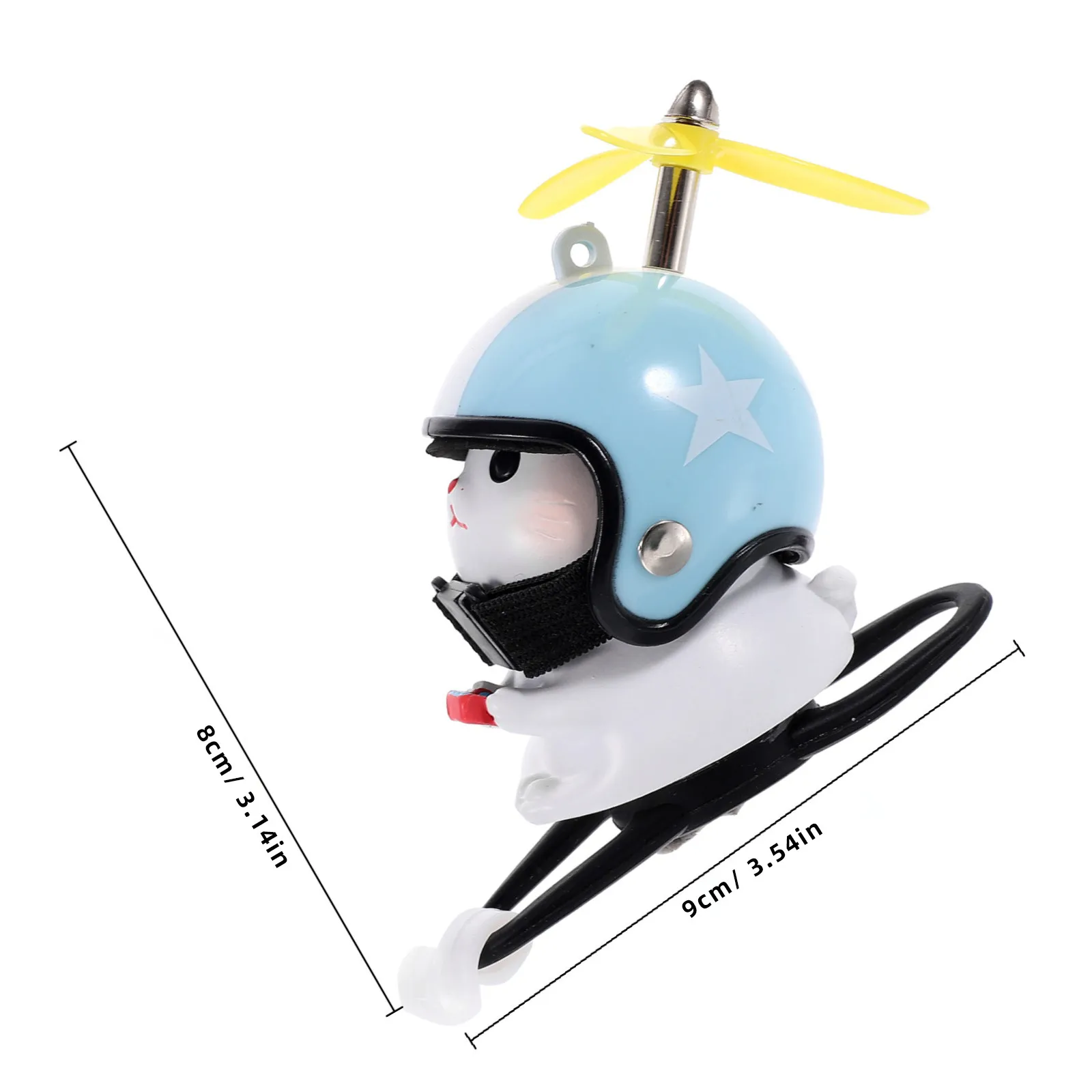 Resin Cat Bike Decoration with Propeller Cute Car Dashboard Ornament Motorcycle Bike Decor Fun Relax Stress