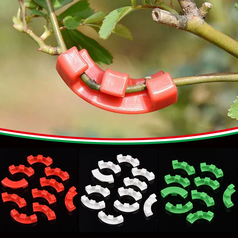 10/20/50/100pcs 90 Degree Plant Bending Clips Growth Manipulation Tutors Plants Clips Bending Twig Clamps Branche Accessories