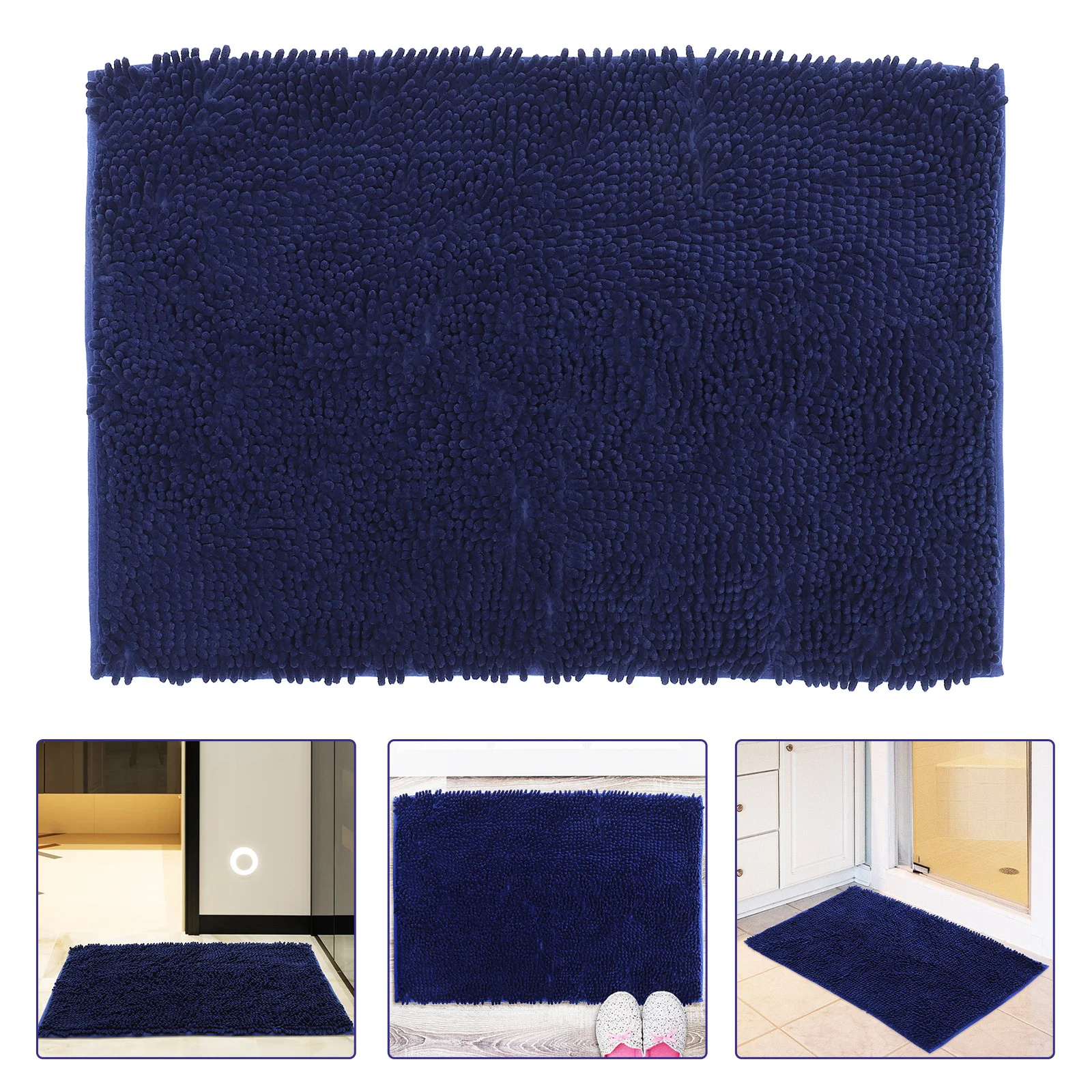 

Anti-Slip Bathroom Mat Premium Polyester Water Absorbent Floor Pad For Shower Bathtub Non-Slip Ground Mat Bath Rugs