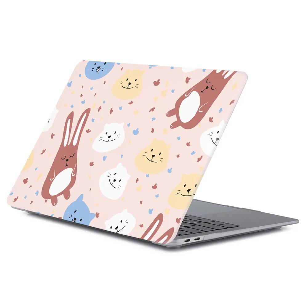 

Чехол для ноутбука MacBook Pro 14 M4 2024, чехол M2 M3 A3112, жесткий корпус для MacBook Air 13 13,6 15 A3241, чехол с животным принтом
