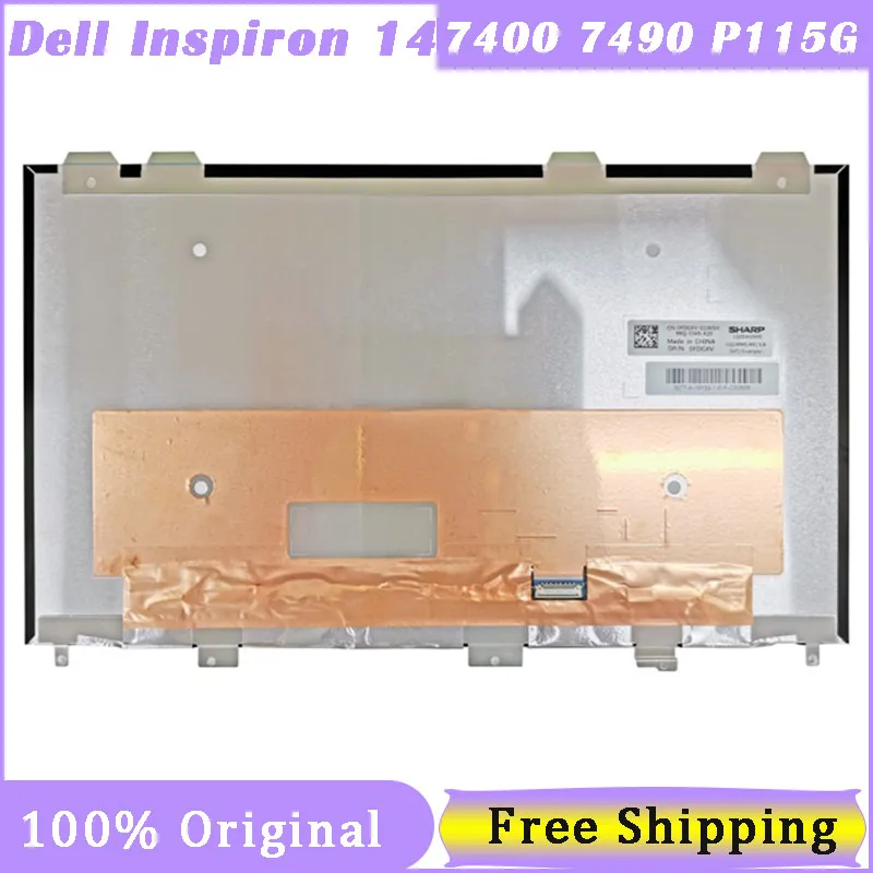 

14" Touch screen LQ140M1JX41 For Dell Inspiron 14 7400 7490 P115G P115G001 LCD Screen DP/N 02T3C8 1920*1080 FHD