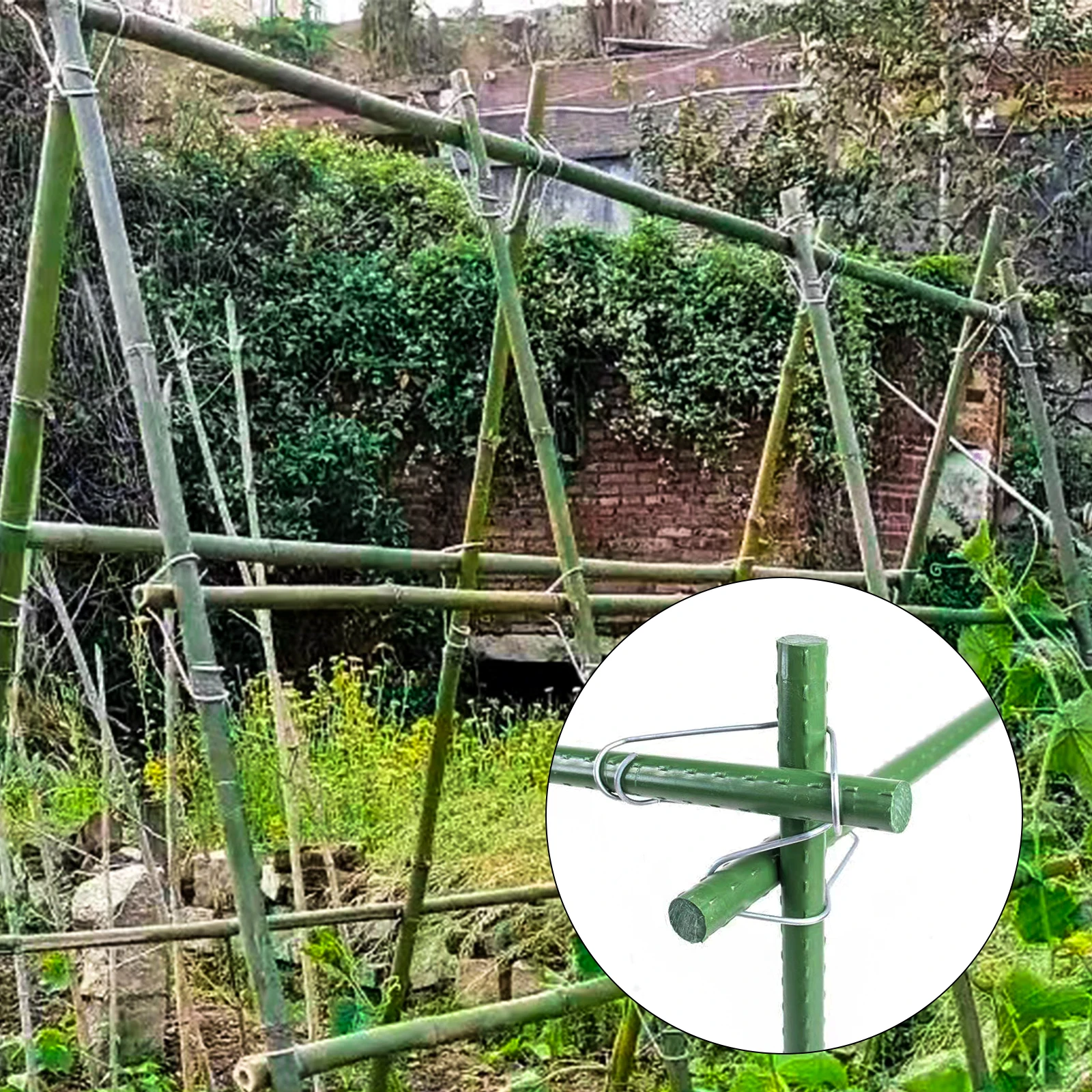 20 ชิ้น ตะขอเกี่ยวโครงไม้เลื้อยสำหรับยึดไม้เลื้อยสำหรับปลูกพืชสวนครัว โครงไม้เลื้อยสำหรับยึดไม้เลื้อยสำหรับสนามหญ้าสำหรับเรือนกระจก