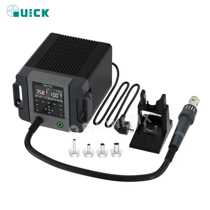 QUICK 861 Pro Hot Air Soldering Station Intellgent Voice Control Auto Cooling Hibernation Heat Gun IC Welding Phone Repair Tool