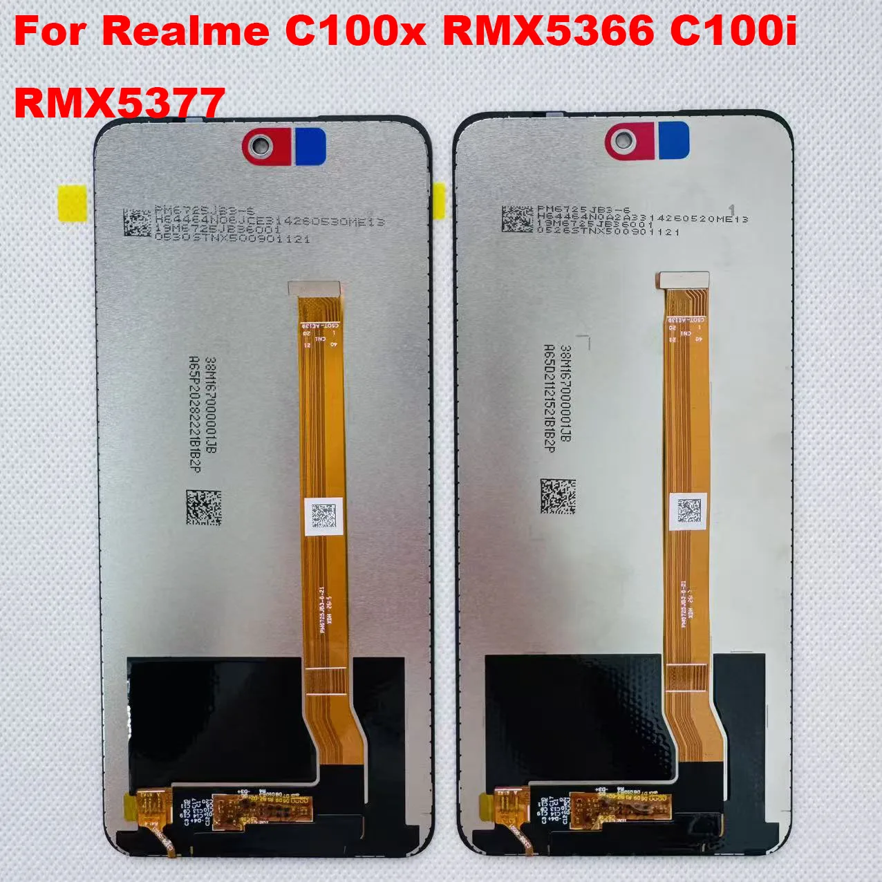 Origineel 6.8'' LCD-scherm met touchscreen digitizer vervanging voor Oppo Realme C100x RMX5366 en Realme C100i RMX5377.