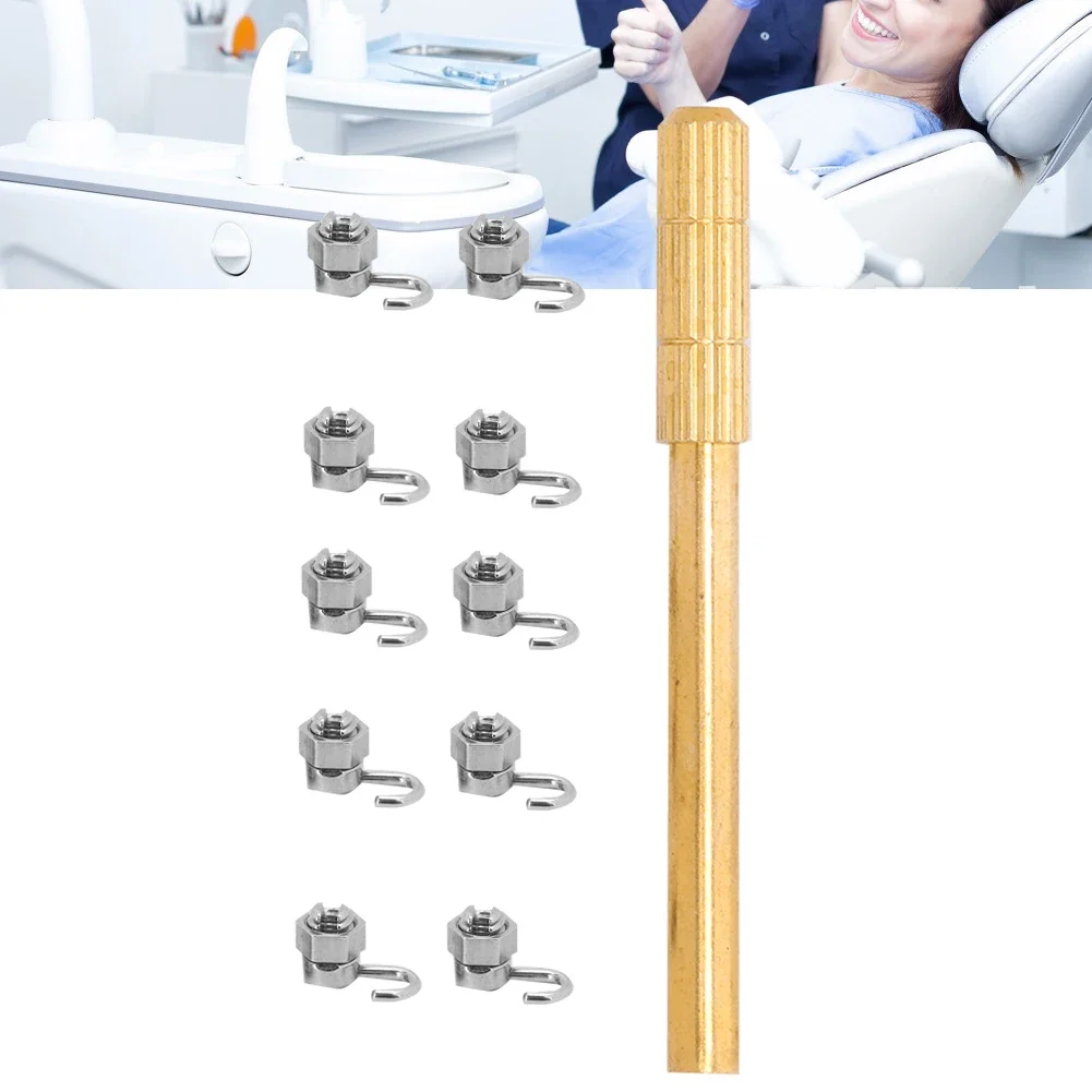 

10Pcs Dental Inserted Orthodontic Activity Crimpable Hook Stop Lock Dental Fastening Tool Accessory Disinfection Used Repeatedly