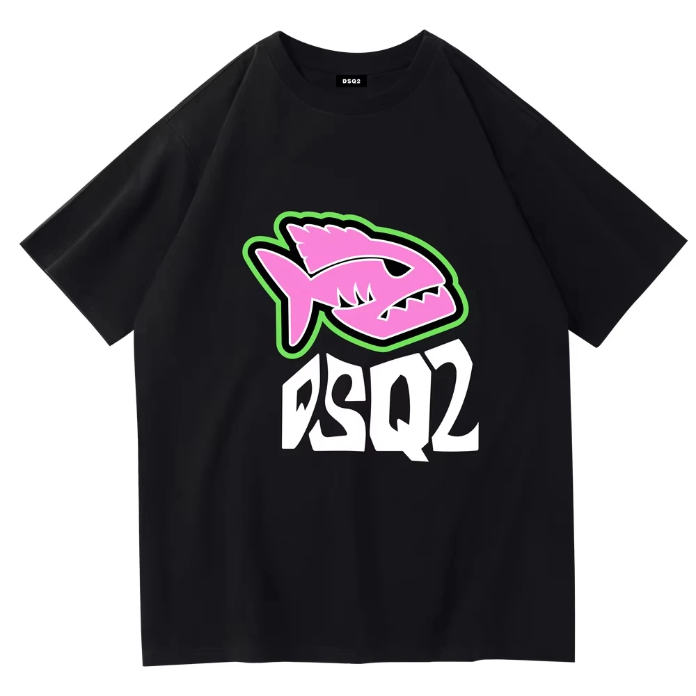

Summer Fashion Printed Series T-shirt Men and Women The Same Comfortable Loose Sweat Absorption Short-sleeved T-shirt Y2k Clothe