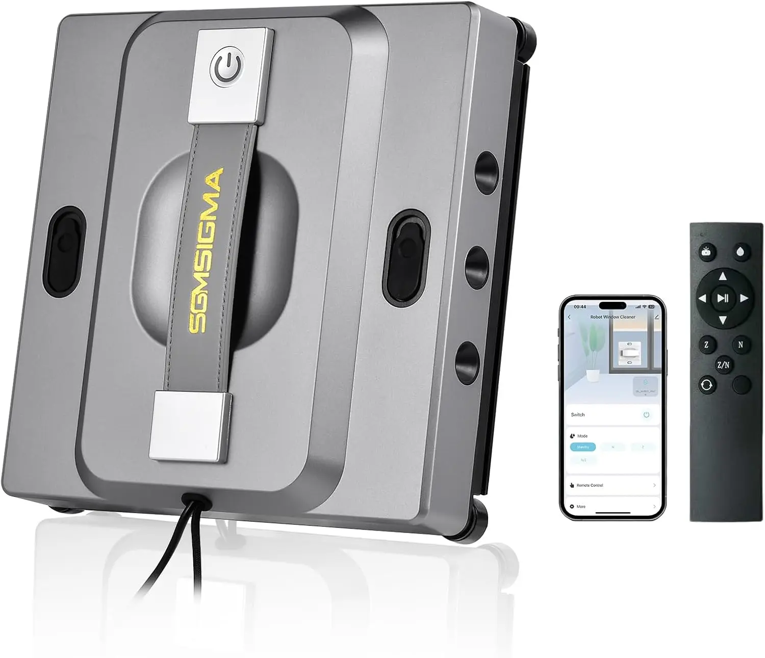 

M85 Window Cleaning Robot - 6000PA Strong Suction Compact Robot, 6-Way Spray & Wet Wiping, Auto Edge Detection, 4 Cleaning Modes