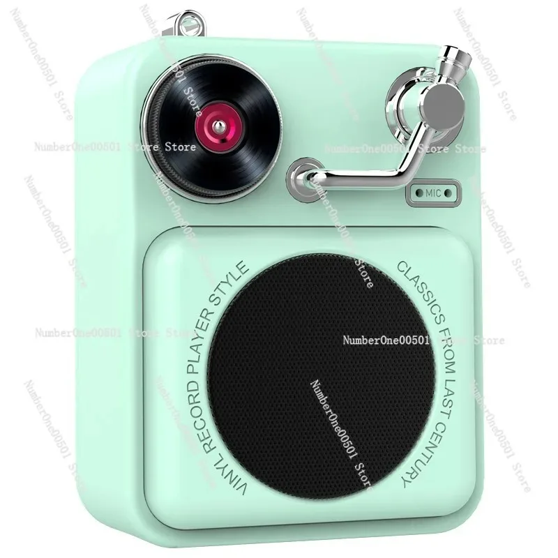2025 Retro Vintage Bluetooth Speaker Portable Outdoor Mini Sound Atom Turntable Style