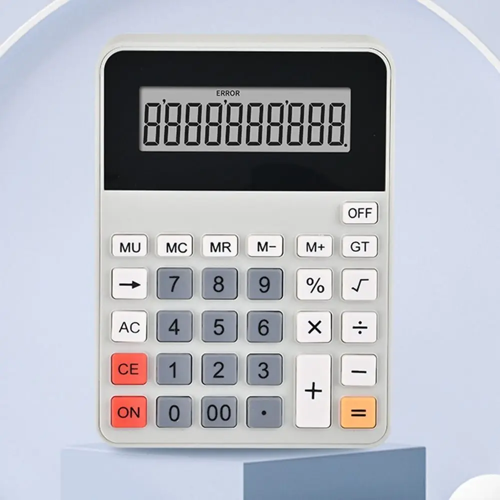 Multifunctional 12 Digits Calculator Large Screen Display Battery Powered Business Calculator Stationery Easy To Use