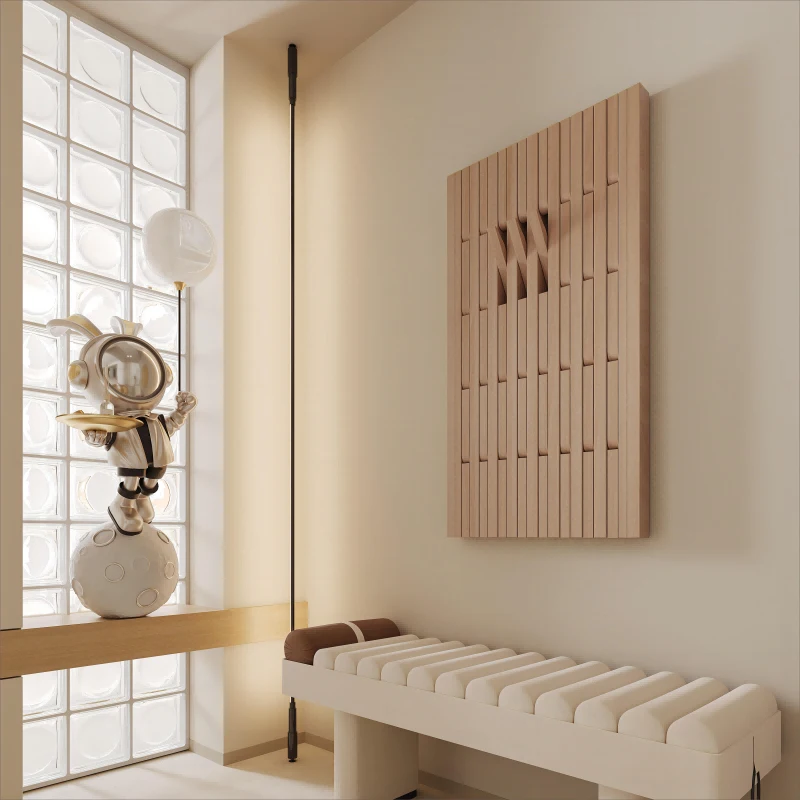 Behind the entrance door, hanging hangers, wall-mounted piano keys, coat racks, solid wood hangers, entrance cabinets