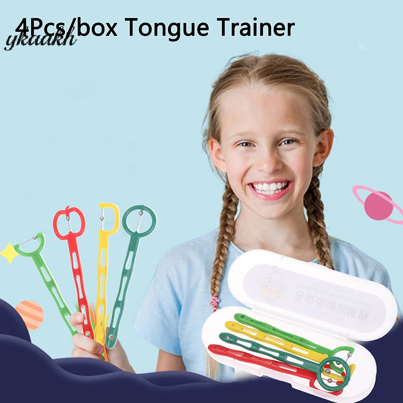 

4Pcs/box Tongue Tip Exercise For Adult Kids Speech Therapy Autism Sensory Rehabilitation Oral Tongue Muscle Trainer Talk Tools