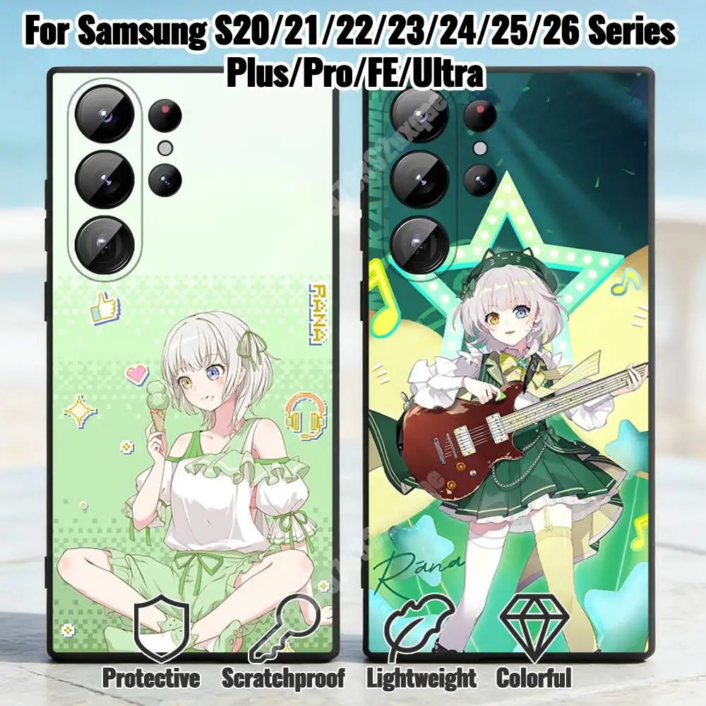 MyGO Band Raana Phone Case for Samsung Galaxy S21 22 23 S24 25 26 Ultra Plus FE Lite Silicone Bumper