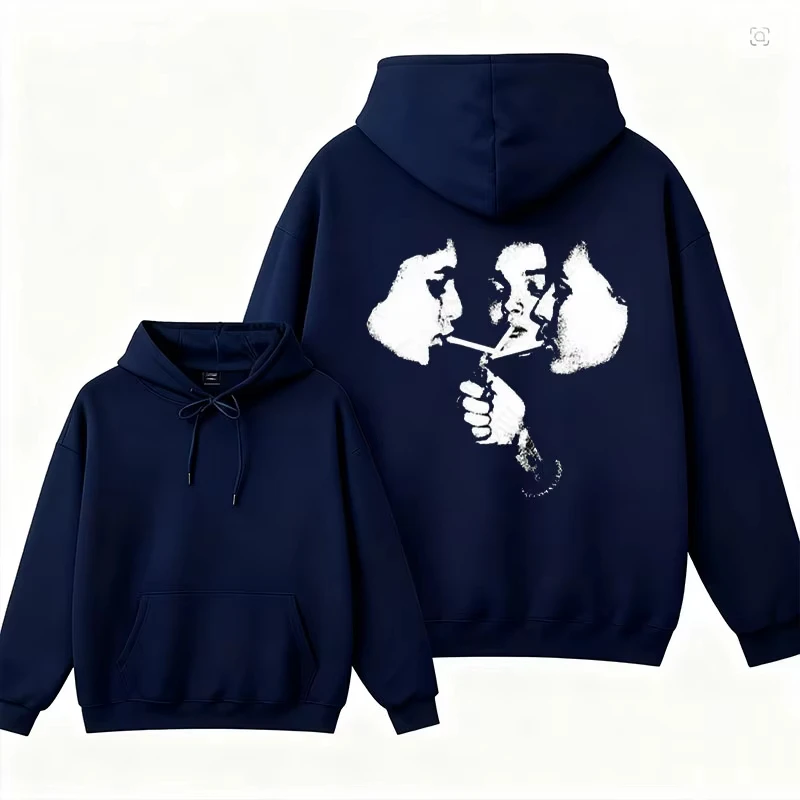 Neuer Trend: 2000er Jahre Herrenmode, Harajuku Gothic-Muster, Sport-Hoodie, Retro-Punk, Hip-Hop, lässige Streetwear – Detail 7