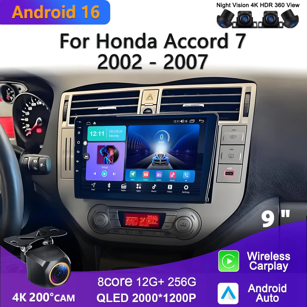 Android 16 In-Cell Screen Stereo Head Unit For Ford Kuga MK1 2008 - 2012 For Ford C-MAX CMAX 2003 - 2010 High-performance CPU BT