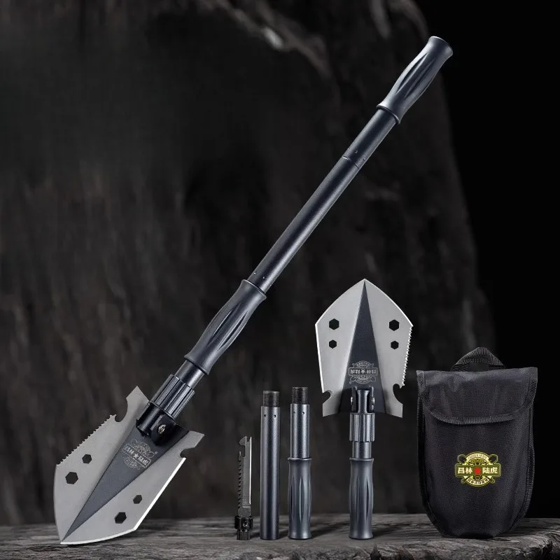 حديقة دائم التخييم مجرفة قابلة للطي المحمولة قابل للتعديل قوي العقلية الصيد مجرفة في الهواء الطلق معدات التخييم العملية