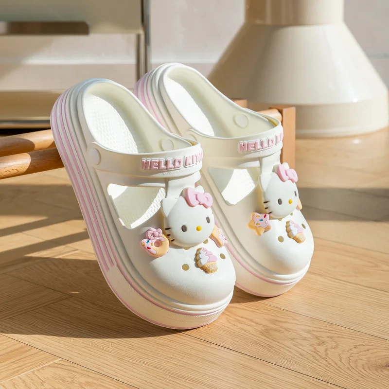 Original Sanrio New Original women Kulomi HelloKitty summer  children's princess slippers cute sandals
