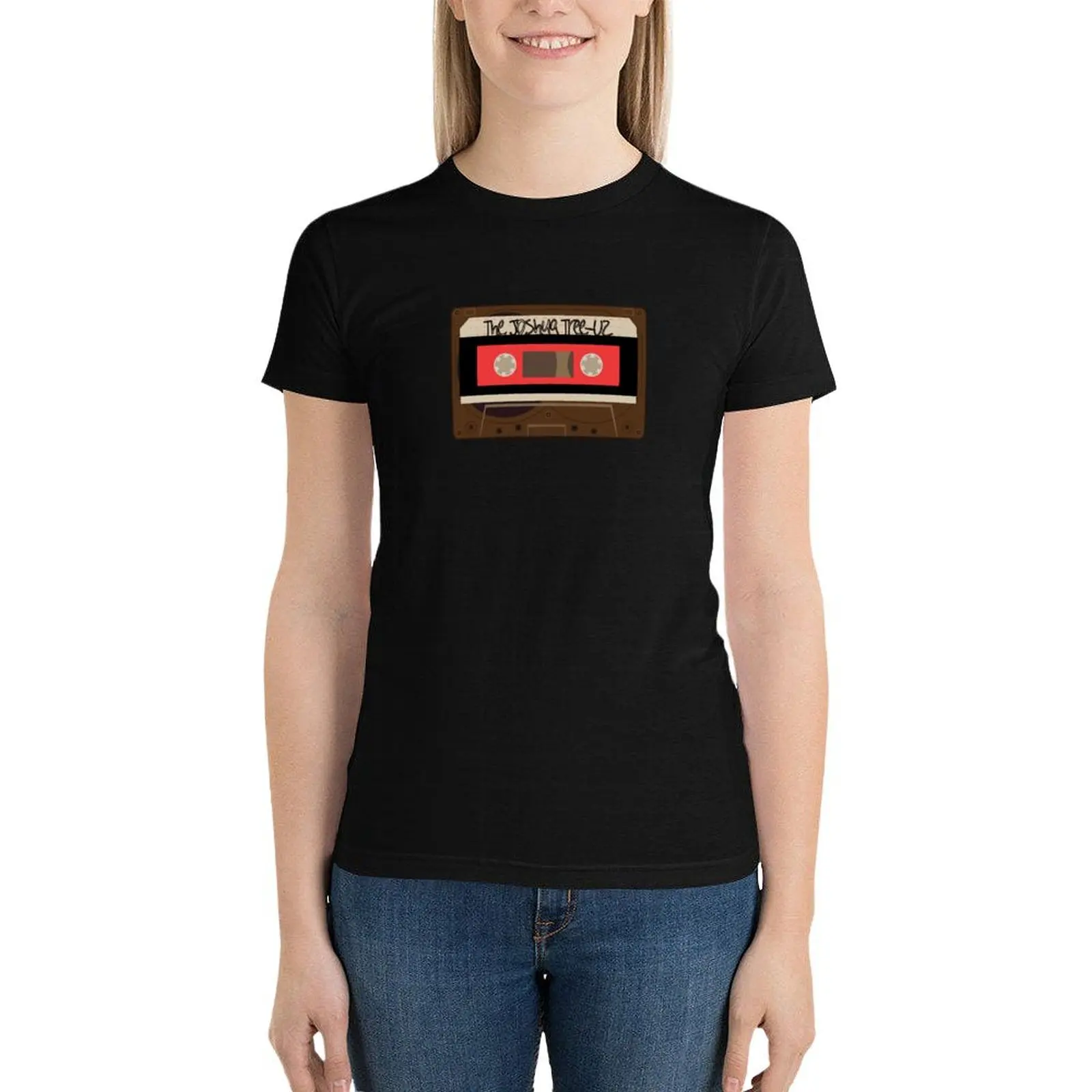 Vintage Cassette tape, The Joshua Tree- U2 T-Shirt cute clothes plus size tops kawaii clothes Top Women