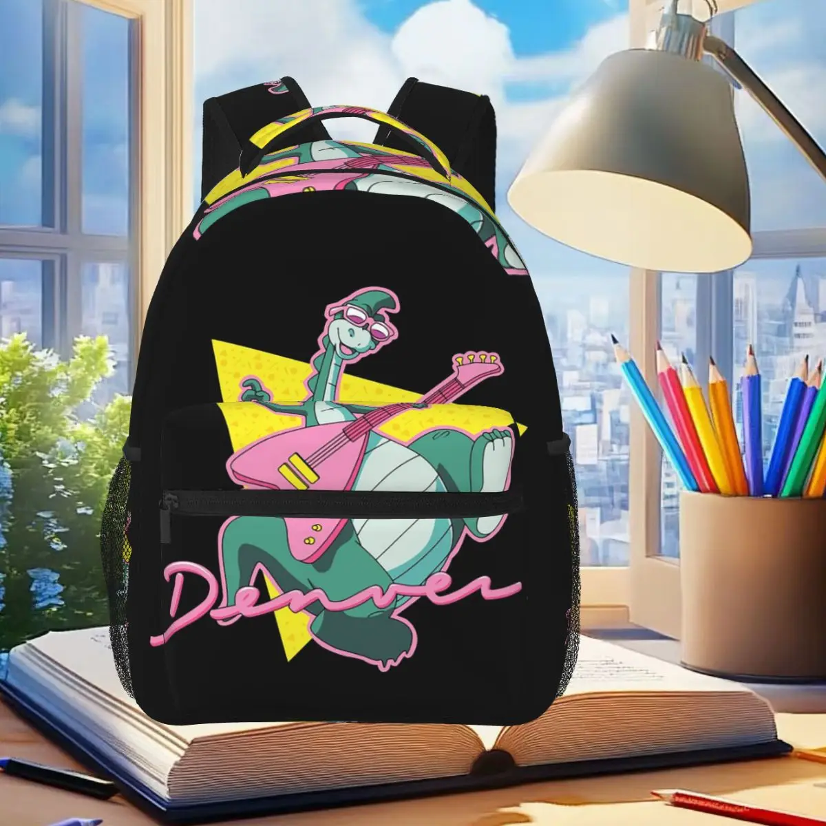 Animated Denver The Last Dinosaur Backpack Student Boys Girls BookBag Kids School Bag Computer Shoulder Bags for Men Women