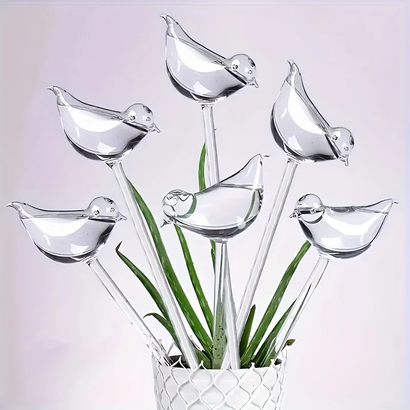 5pcs Automatic Watering Stake-Bird Shaped Design, Drip Irrigation Tools for Indoor & Outdoor Gardens, Potted Plants&Bonsai Care.