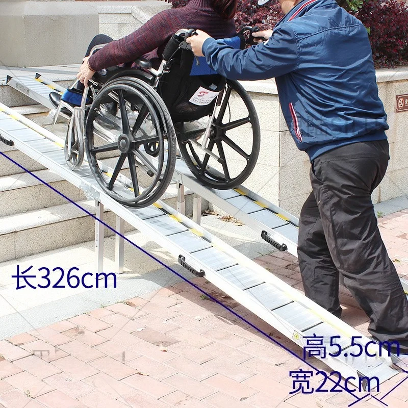 Mobile Aluminum Alloy Ramp Plate, Wheelchair Ramp Plate Ramp Plate XPB-SZ Double Folding