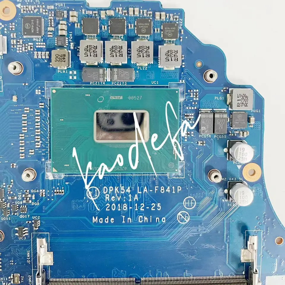 DPK54 LA-F841P For HP Pavilion 15-CX Laptop Motherboard CPU: I5