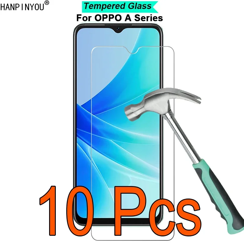 10 Pcs/Lot For Oppo A59 A58 A58x A57 A57e A57s 5G 9H 2.5D Toughened Tempered Glass Film Screen Protector Guard