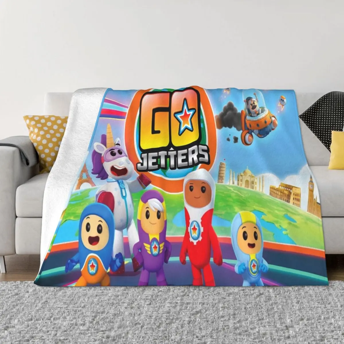 Go Jetters Gift For Fans go jetters costume\t Throw Blanket funny gift Softest Soft Plush Plaid Blankets