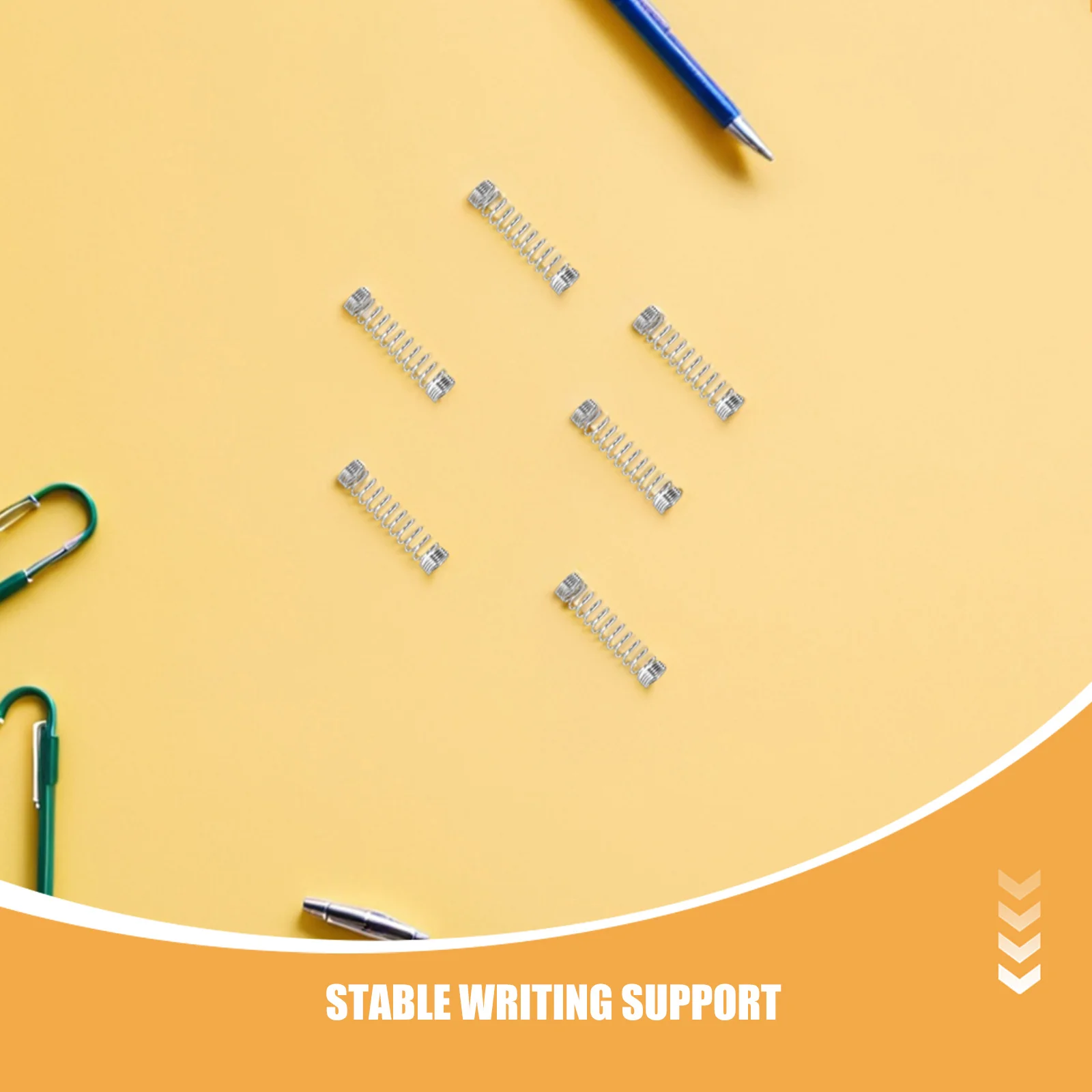 100 قطعة قلم حبر جاف نوابض ضغط الفولاذ المقاوم للصدأ عمل زنبرك صغير للأقلام استبدال نوابض القلم