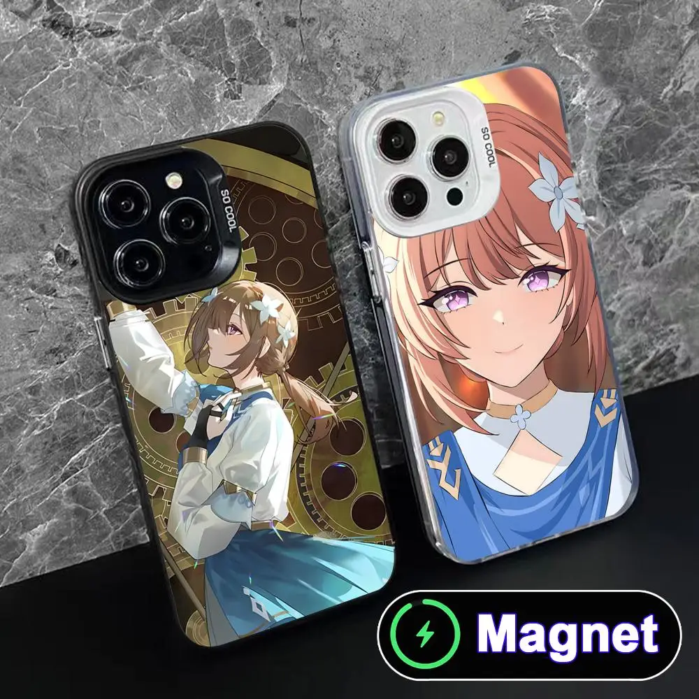 

Game GI Direidyth Phone Case for iPhone 17 16 15 14 13 12 11 Air Pro Max Plus Colorful Silver Magnet Cover