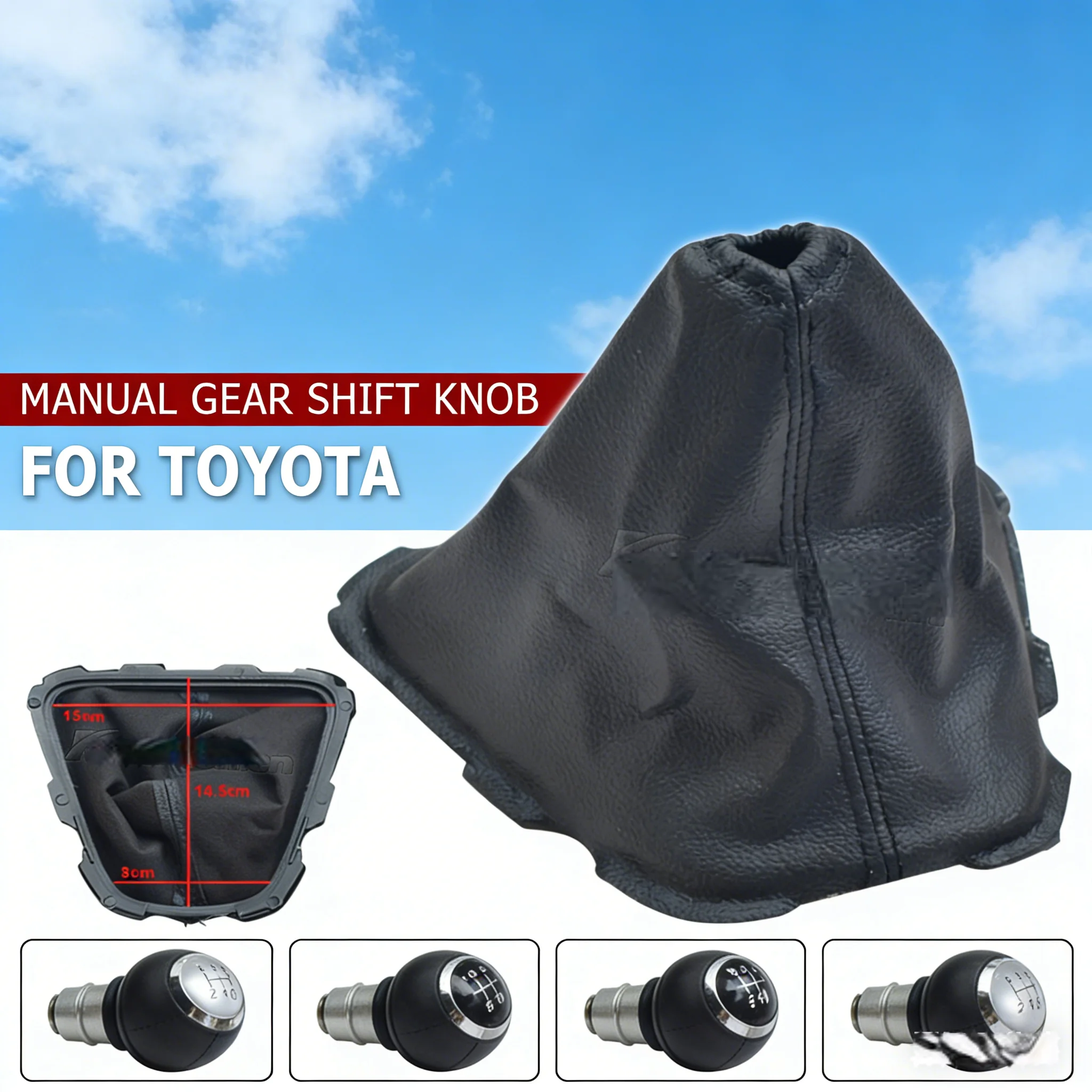 5/6 Speed Car Gear Shift Knob Lever Shifter Stick Handball For Toyota For Auris 2007 2008 2009 2010 2011 2012 2013