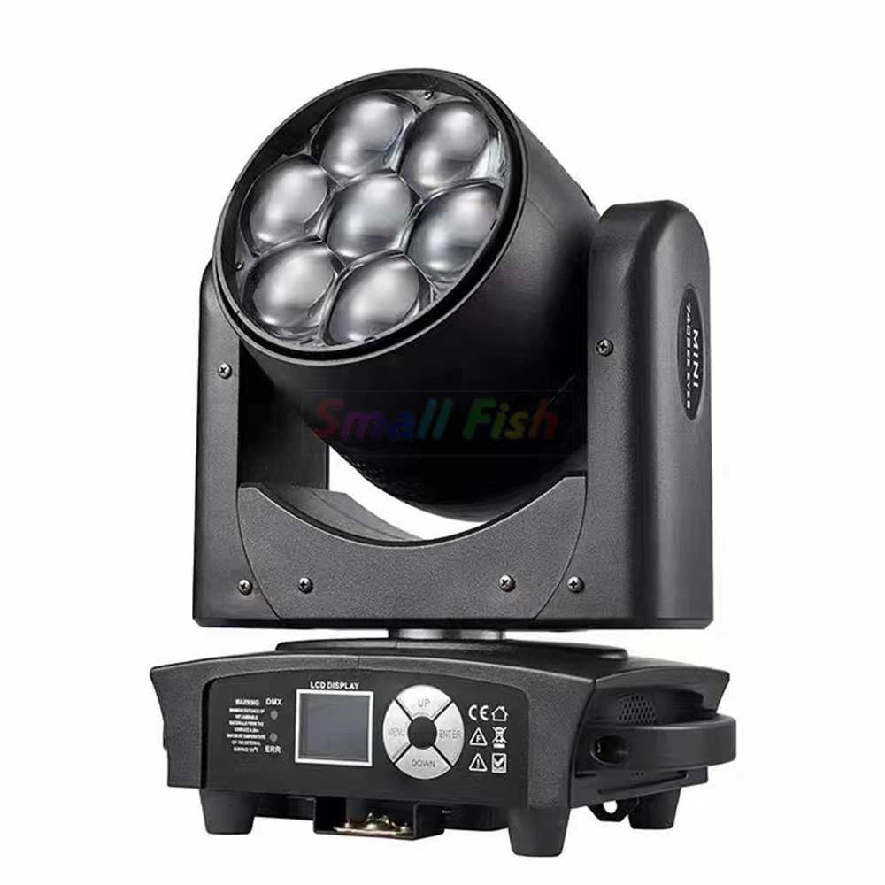 Luz LED de cabeza móvil con Zoom 4 en 1 RGBW 7x40w, lote de 18 unidades