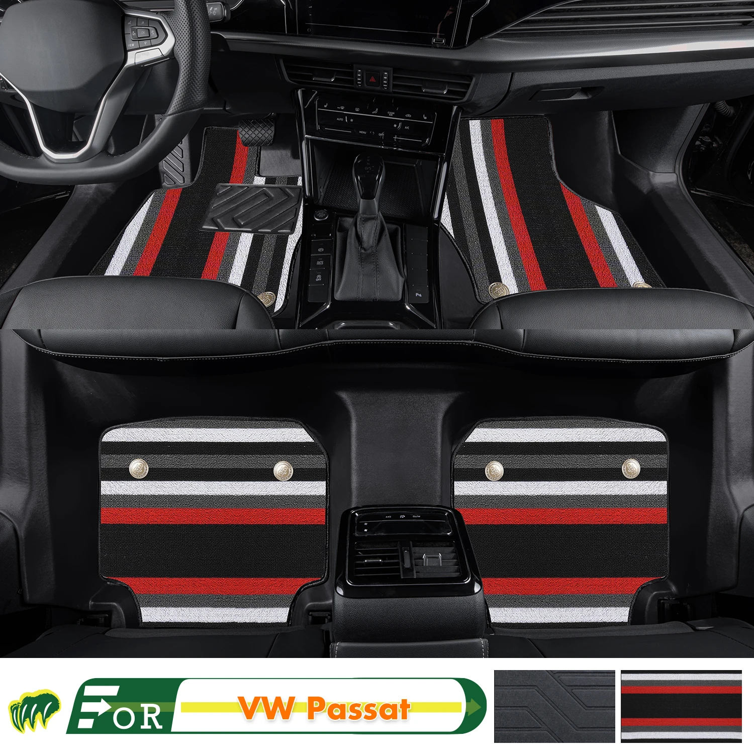 Left-hand Drive Car Floor Mat For VW Passat 2019-2024 Full Surround Foot Mat Automotive Floor Mat Interior Floor Liner