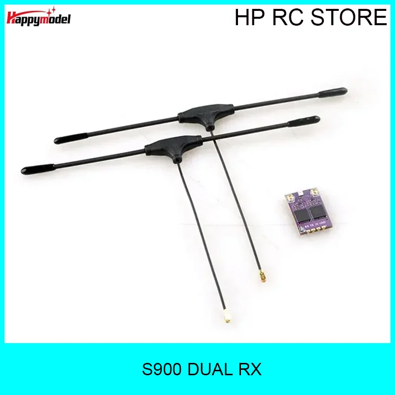 HappyModel ES900 DUAL RX ELRS Diversity Receiver 915MHz / 868MHz Built-in TCXO for RC Airplane FPV Long Range Drone