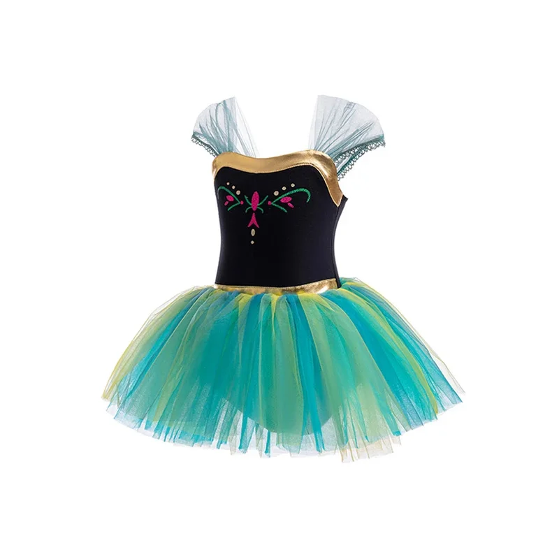 Leotardos cortos con falda de Ballet, vestidos de baile, traje de tutú para bailarina, vestido tutú para niñas pequeñas, leotardo de Ballet para Dan con corona