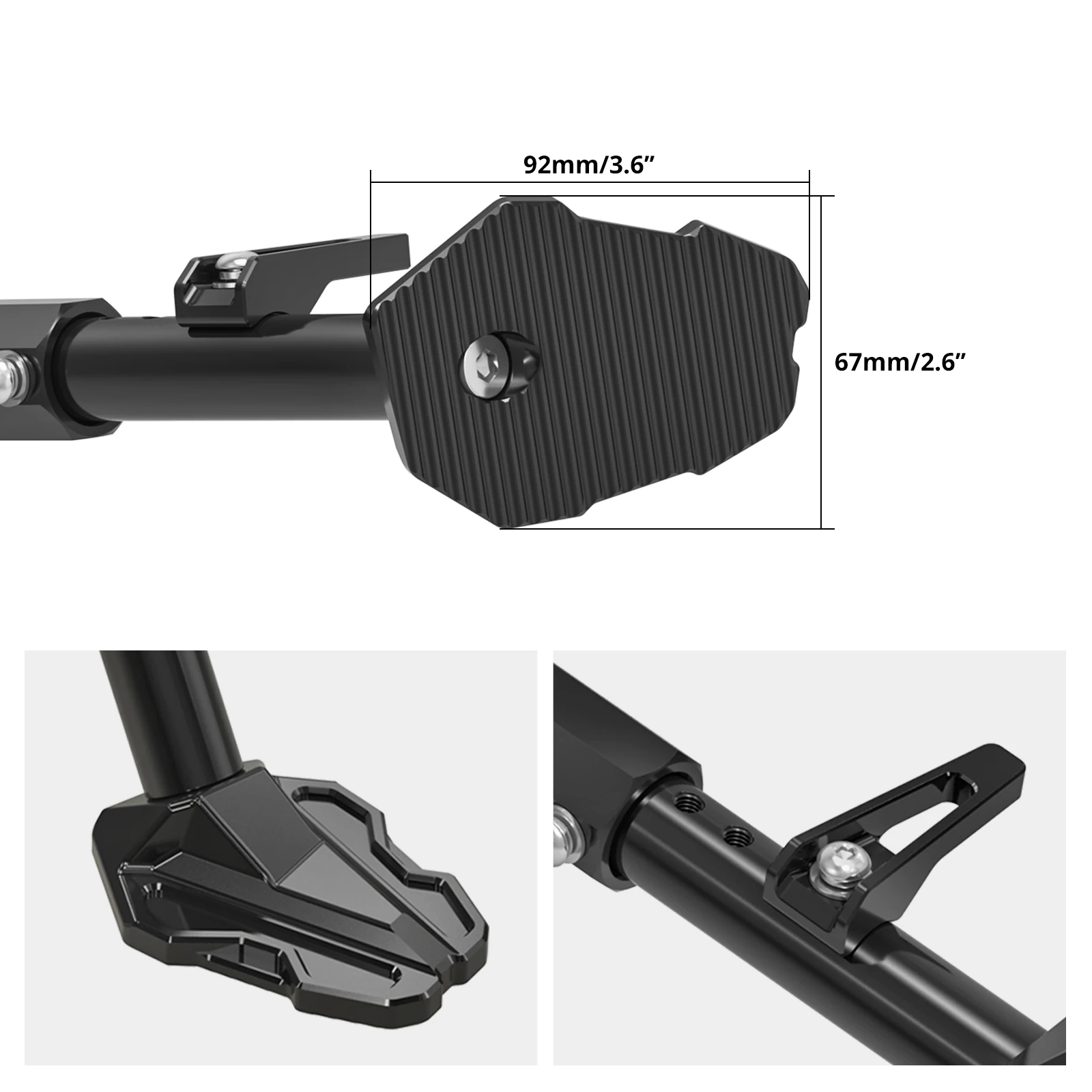 Für BMW R1250GS R1250GS Adventure 2019-2024 Verstellbarer Seitenständer Stützverlängerung Vergrößerungsplatte R1200GS GSA 2013-19 – Detail 2
