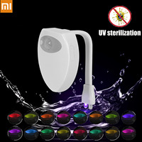 Xiaomi Toilet Bowl Night Light Motion Sensor Backlight 16 Colors USB Rechargeable UV Sterilization RGB Lamp Decoration Bedroom