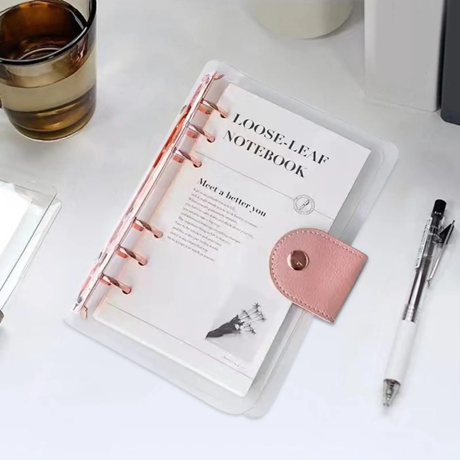 A6 planejador fichário transparente 6 anel orçamento planejador planejamento caderno para tarefas saúde viagem estudo limpeza leitura treino