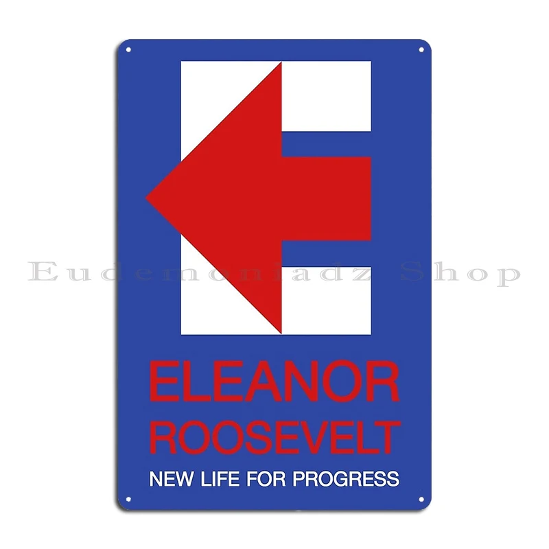 Ghost Of Eleanor Roosevelt Blue Shirt Version Metal Plaque Poster Create Wall Decor Designing Printing Create Tin Sign Poster