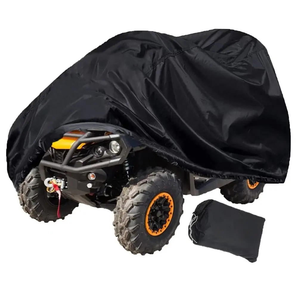 Heavy Duty ATV Cover Windproof Waterproof 4 Wheeler Quad Bike Storage Cover All Weather Protection Tear-Resistant Fabric