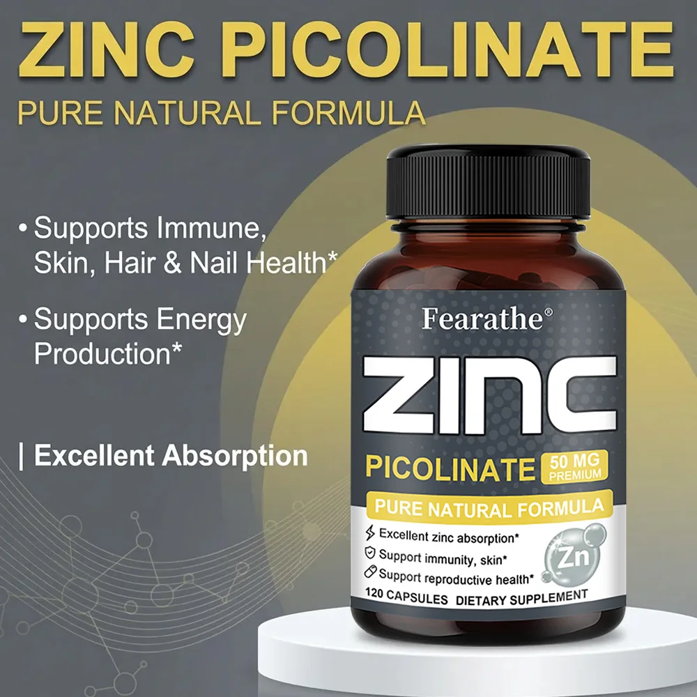 Zinc Picolinate 50Mg - Maximum Absorption - Immune System, Promotes Healthy Skin, Powerful Non-Gmo Antioxidant