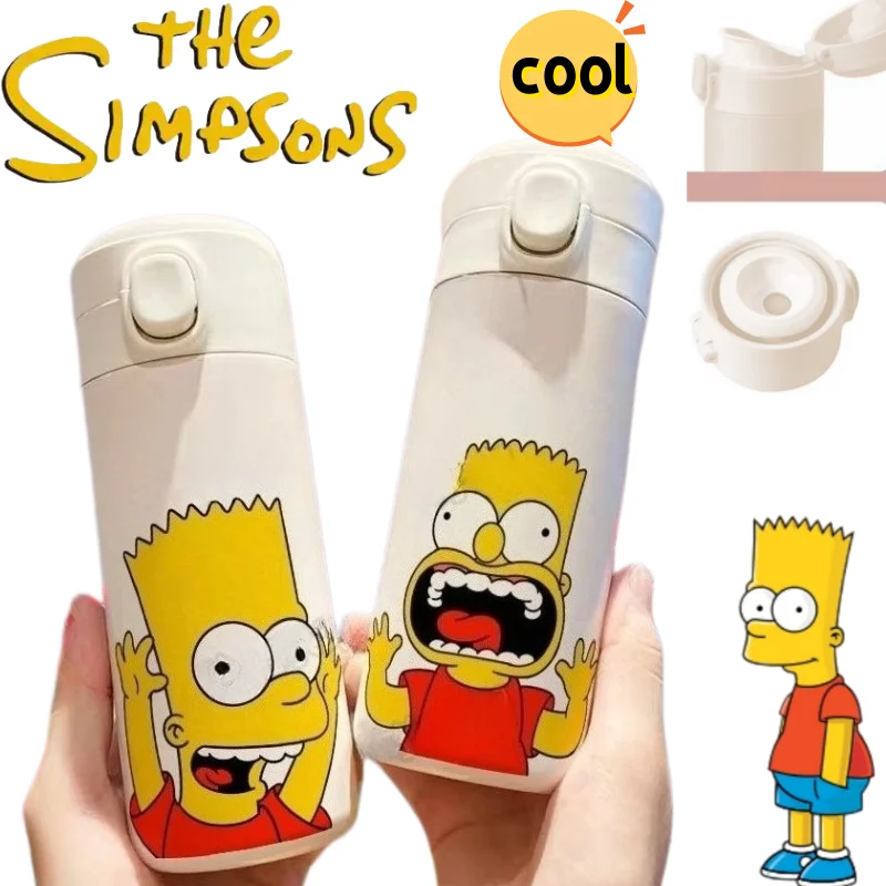

Кружка с изображением Симпсонов в высококачественном аниме-стиле, с изоляцией, креативная, большой вместимости, портативная, с кнопкой открывания.