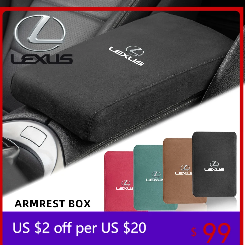 

Interior Mouldings Suede Car Interior Armrest Box Mat Center Console Accessories For Lexus FSPORT LBX NX RX 350h 450h ES UX 300e