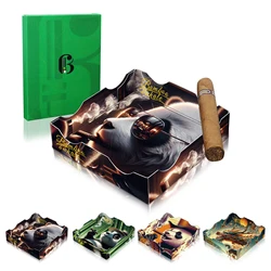 Portable Disposable Cigar Ashtray ，Foldable Design,  Ideal Travel & Outdoor Gift for Men(4pcs&12 * 12 * 3cm)