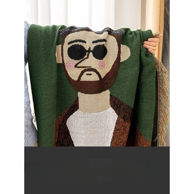 Cartoon Cover Towel Universal Multifunctional Thread Blanket Sofa Towel for All Seasons Available for Camping and Picnic