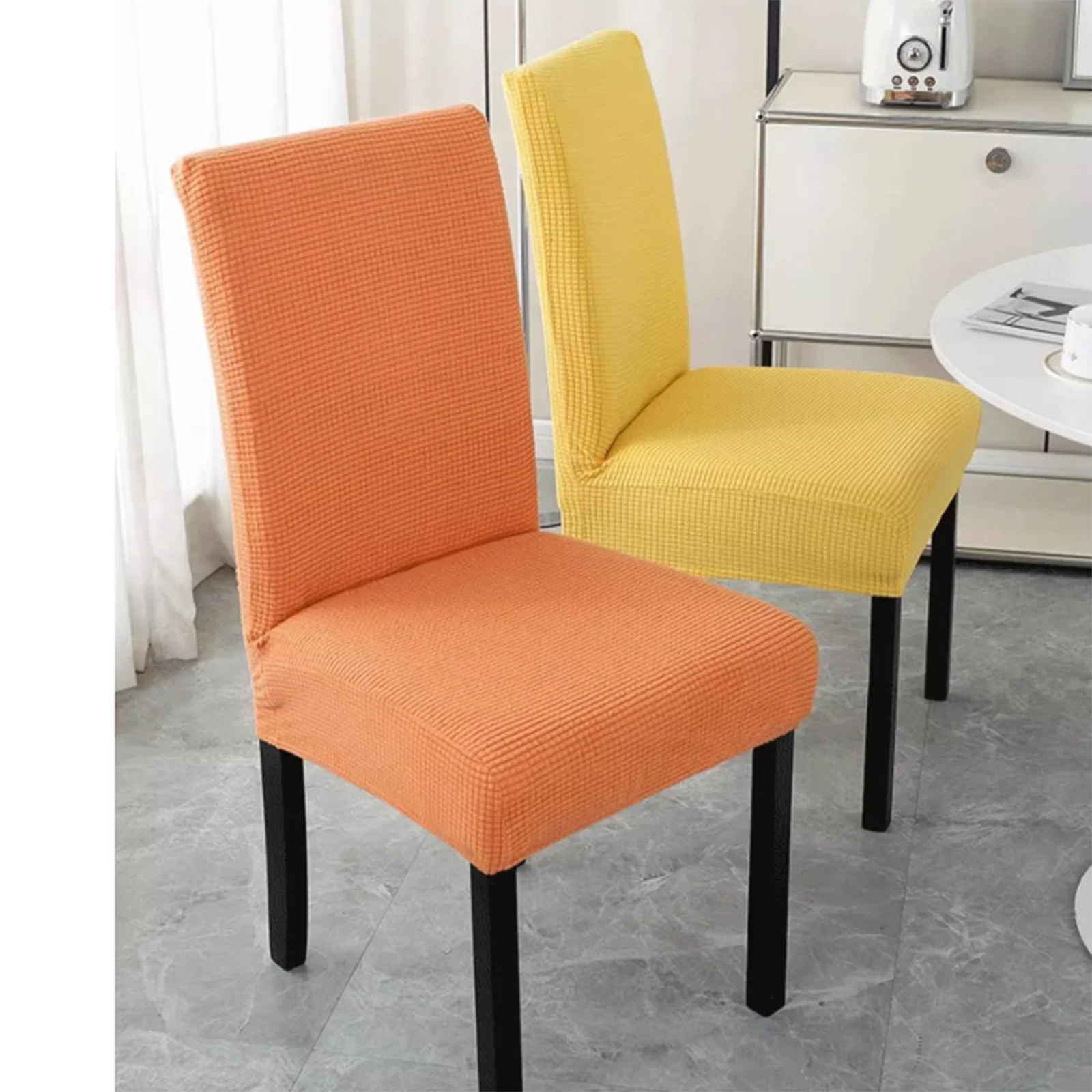 Winter Polar Fleece Dining Chair Covers Chair Slipcover High Chairs Protector Covers Seat Slipcover for Dining Room Slipcovers