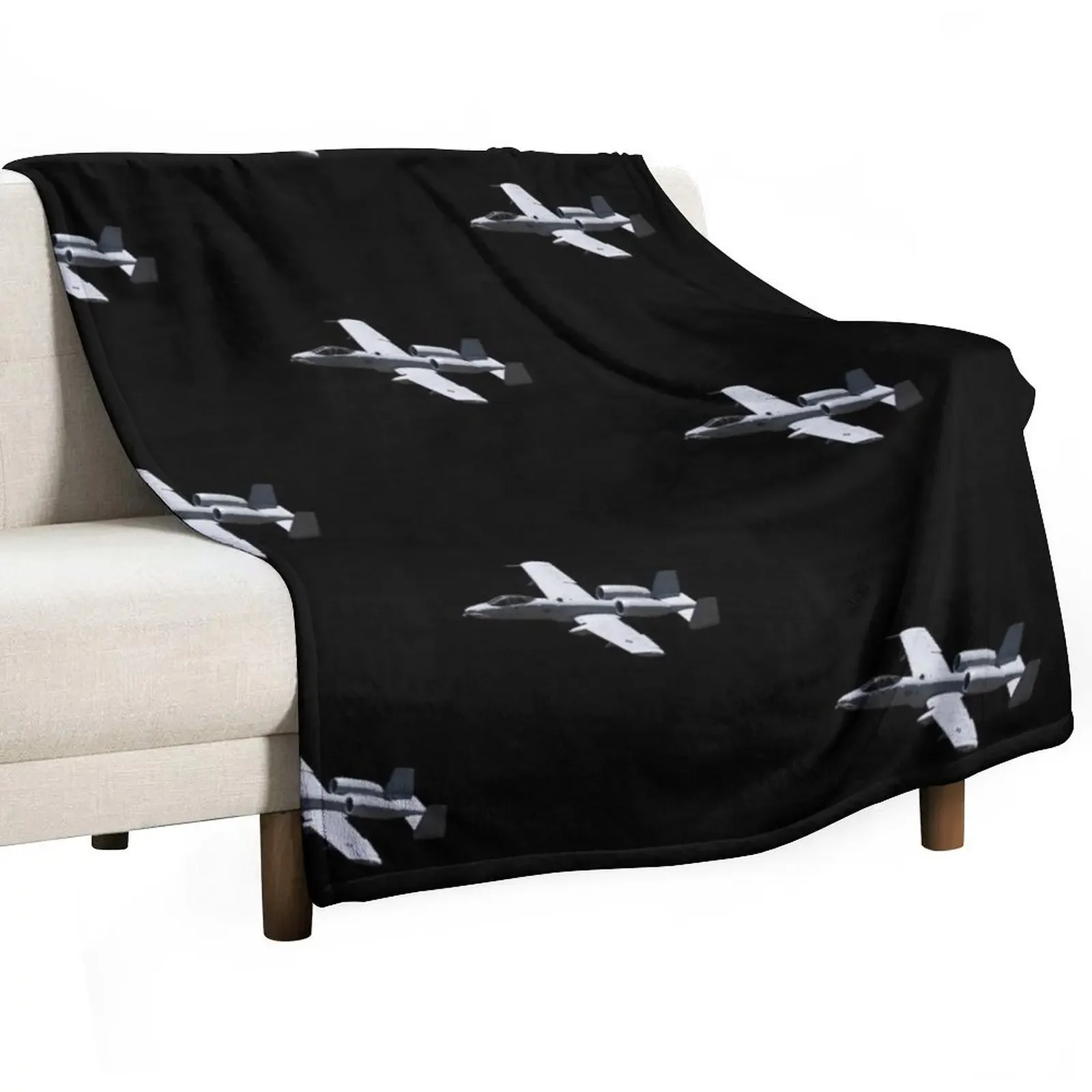 Fairchild A-10 A10 Thunderbolt II Warthog Airplane Brrt Throw Blanket Plaid wednesday Blankets