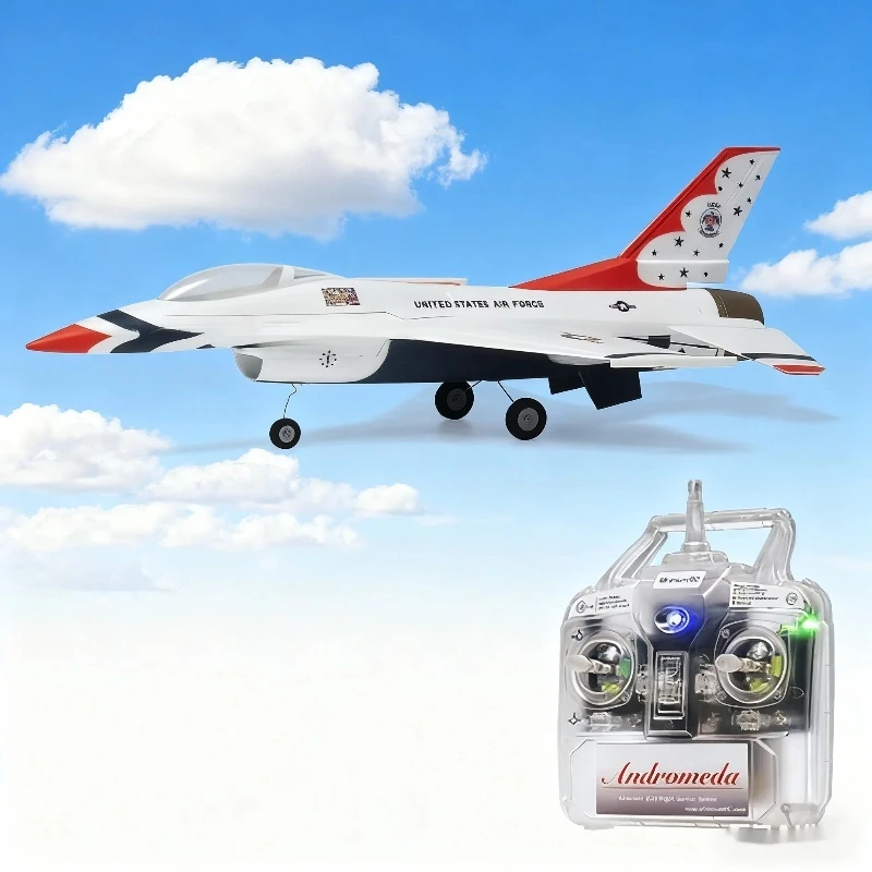 MinimumRC F-16 Thunderbirds Micro Scale Jet RC Airplane 30mm Ducted Fan 2S Battery Gyro Stabilization Remote Control Toy
