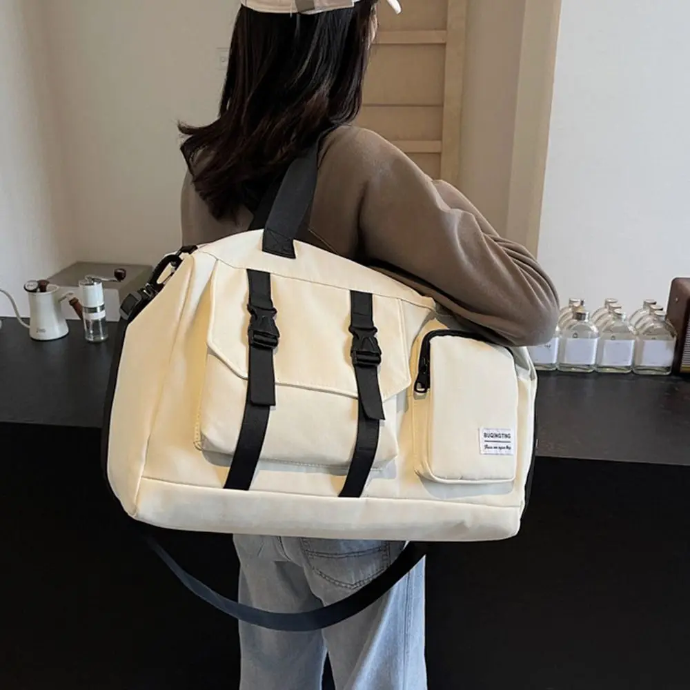 

Oxford Cloth Fitness Duffel Bag Single Shoulder Lightweight Gym Bag Dry And Wet Separation Large Capacity Travel Luggage Bag